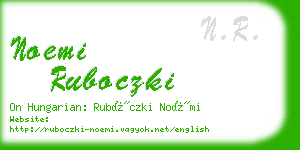 noemi ruboczki business card